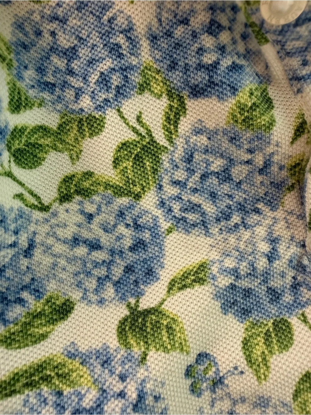 Ralph Lauren Baby Blue Hydrangea Polo Romper Dress 18M Garden Party Dress